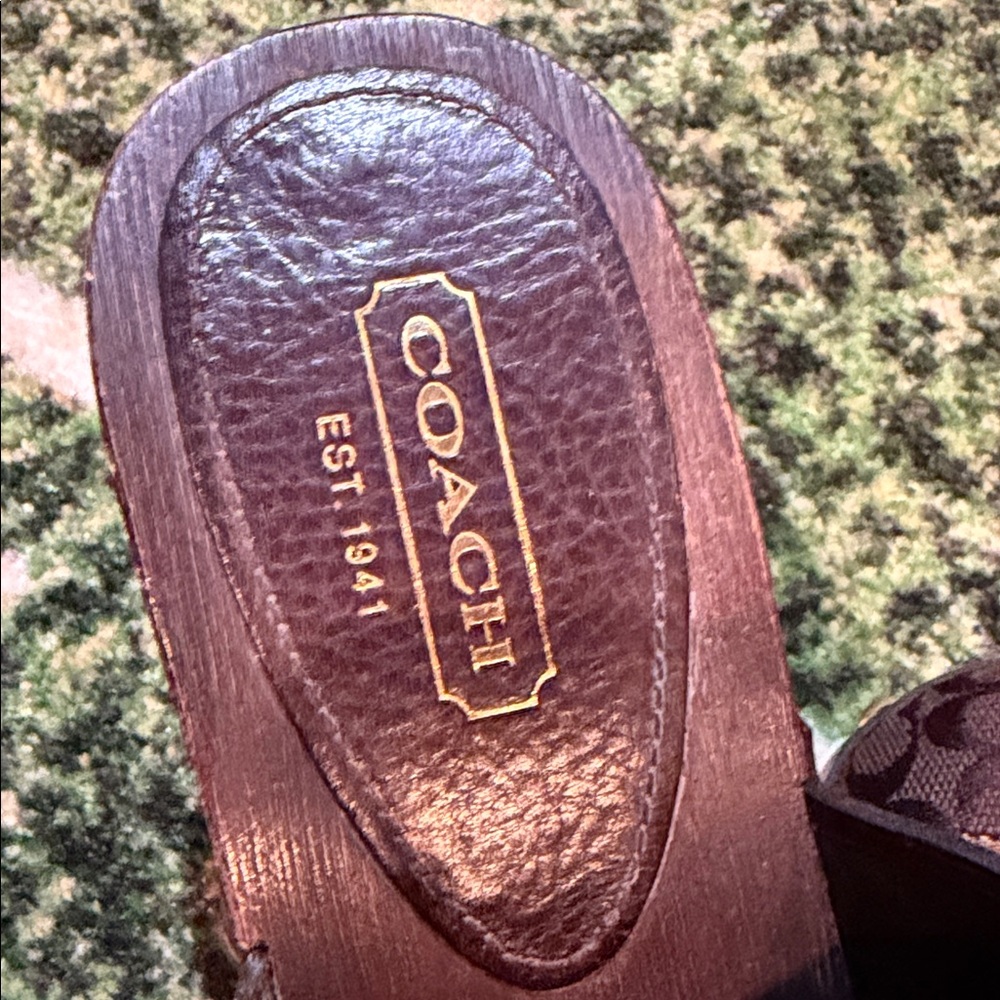 Coach Brown Patchwork Mules - image 6